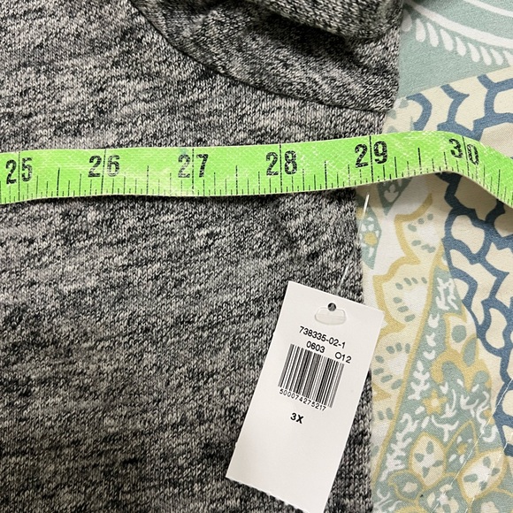 Turtleneck Midi Cozy Heather Grey Old Navy 3X New with Tags Longsleeve - Picture 3 of 7